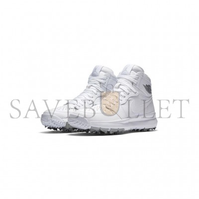 NIKE JORDAN 1 RETRO GOLF CLEAT WHITE METALLIC 917717-101